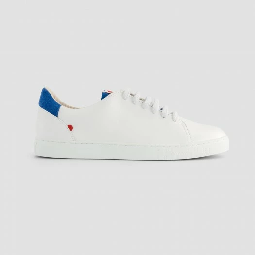 1083 SNEAKERS BASSES 912 Cuir Blanc/bleu Roi Unisexe 1 1083 SNEAKERS BASSES 912 Cuir Blanc/bleu Roi Unisexe