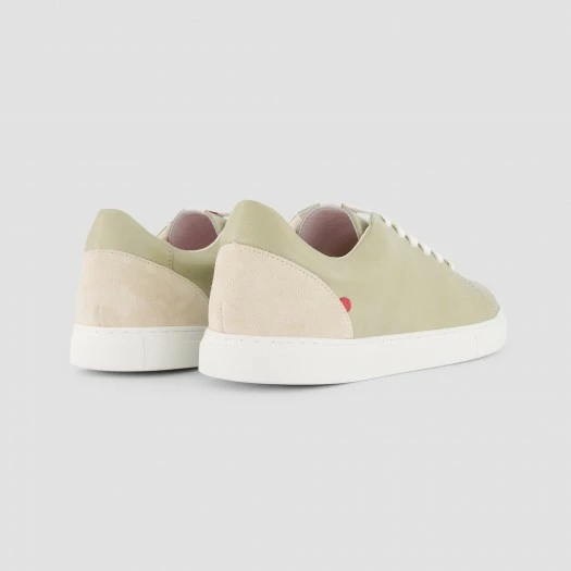 1083 SNEAKERS BASSES 912 Cuir Olive/beige Unisexe 3 1083 SNEAKERS BASSES 912 Cuir Olive/beige Unisexe – Image 3