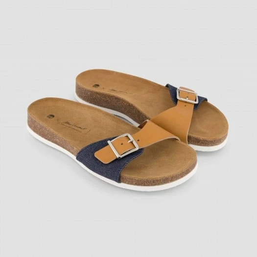 1083 SANDALES 922 Coton Bio Cuir Superdenim/camel Unisexe 2 1083 SANDALES 922 Coton Bio Cuir Superdenim/camel Unisexe – Image 2