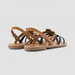 1083 SANDALES 925 Coton Bio Cuir Superdenim/camel Femme -Default Template 1 925sca26 41 dos raw 1