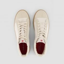 1083 SNEAKERS MONTANTES 951 Coton Bio Ecru/beige Unisexe -Default Template 1 951 beige denimori vue dessus