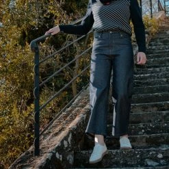 1083 JEANS AMPLE 7/8EME 256 Taille Haute Coton Bio Indigo Brut -Default Template 1 c 0042 256suf tourde cou 20