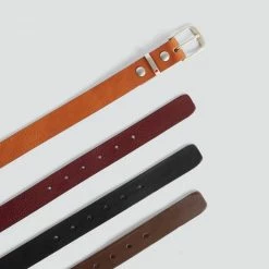 1083 CEINTURE BOUCLE CARROND 821 Cuir Bordeaux Unisexe -Default Template 1 carrond 821