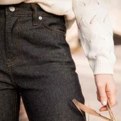 1083 JEANS SLIM 254 Taille Haute Coton Bio Superdenim Flex Noir Brut Femme -Default Template 1 fb trafic feed