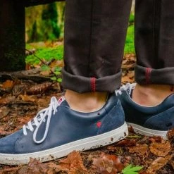 1083 SNEAKERS BASSES 912 Cuir Bleu Unisexe -Default Template 1 photos 0032 912 bleu